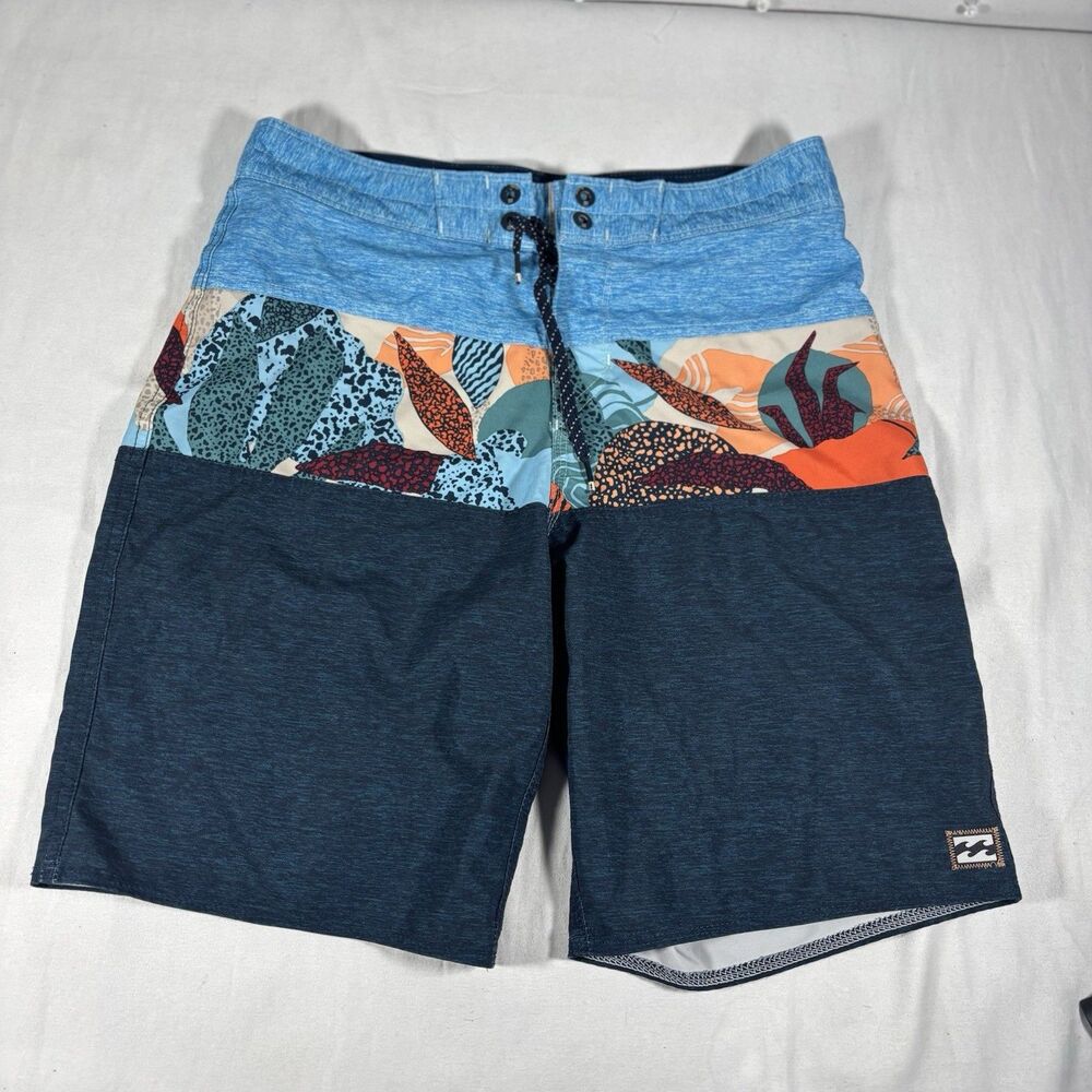 Billabong Recycled Blue Tropical Print Board Shorts